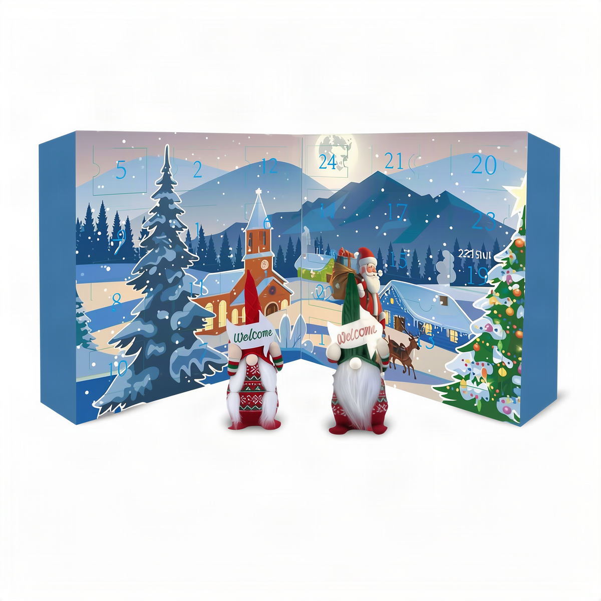 24-Piece Christmas Gnome Advent Calendar