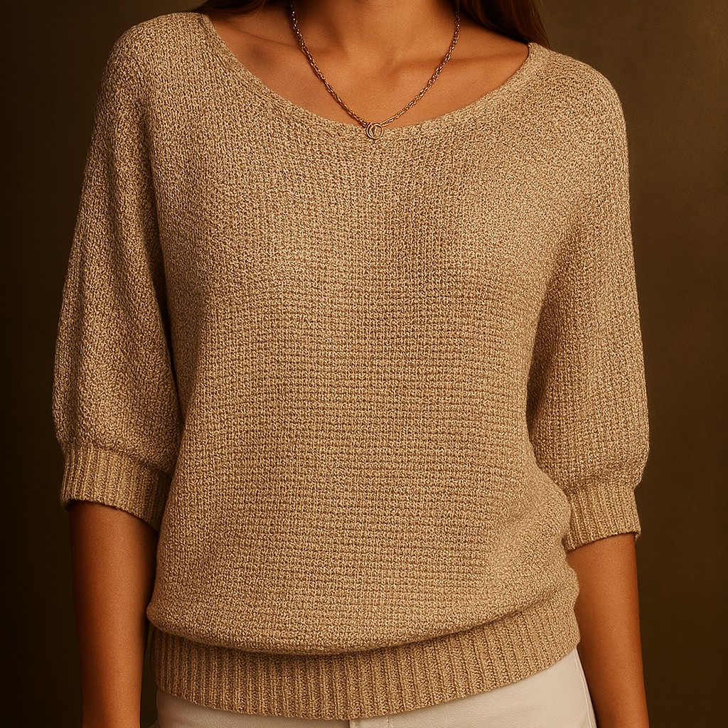 Women's Elbow Sleeve Pullover Sweater - Image 1