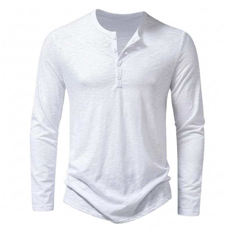 Men's Long Sleeve Henley Shirt
