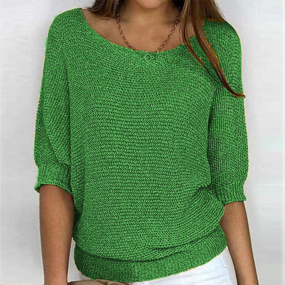 Women's Elbow Sleeve Pullover Sweater - Image 6