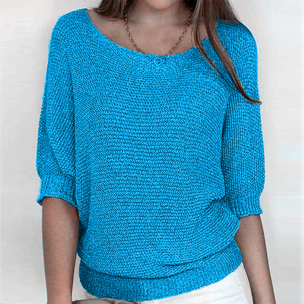 Women's Elbow Sleeve Pullover Sweater - Image 3