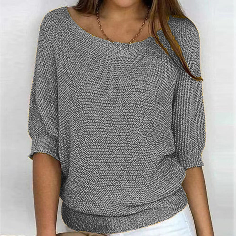 Women's Elbow Sleeve Pullover Sweater - Image 2