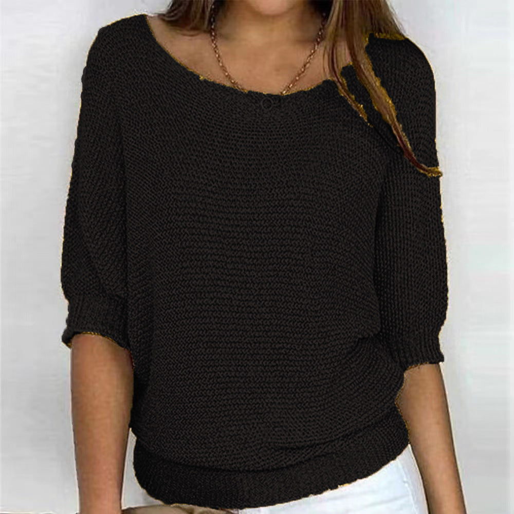 Women's Elbow Sleeve Pullover Sweater - Image 10