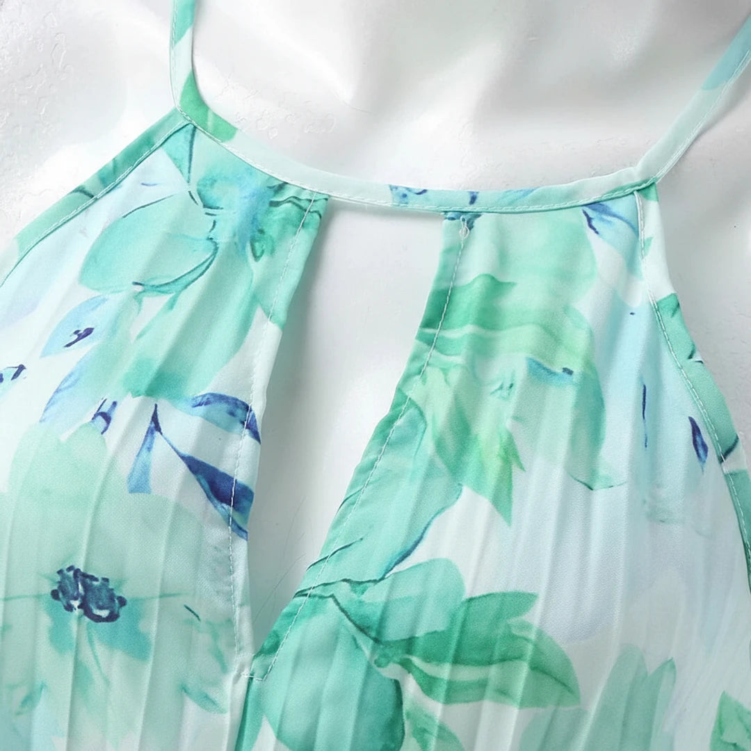 Women's Floral A-Line Maxi Dress