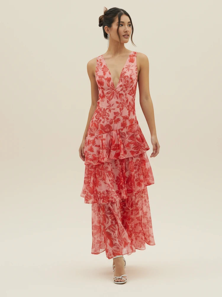 Women's Floral Summer Maxi Dress