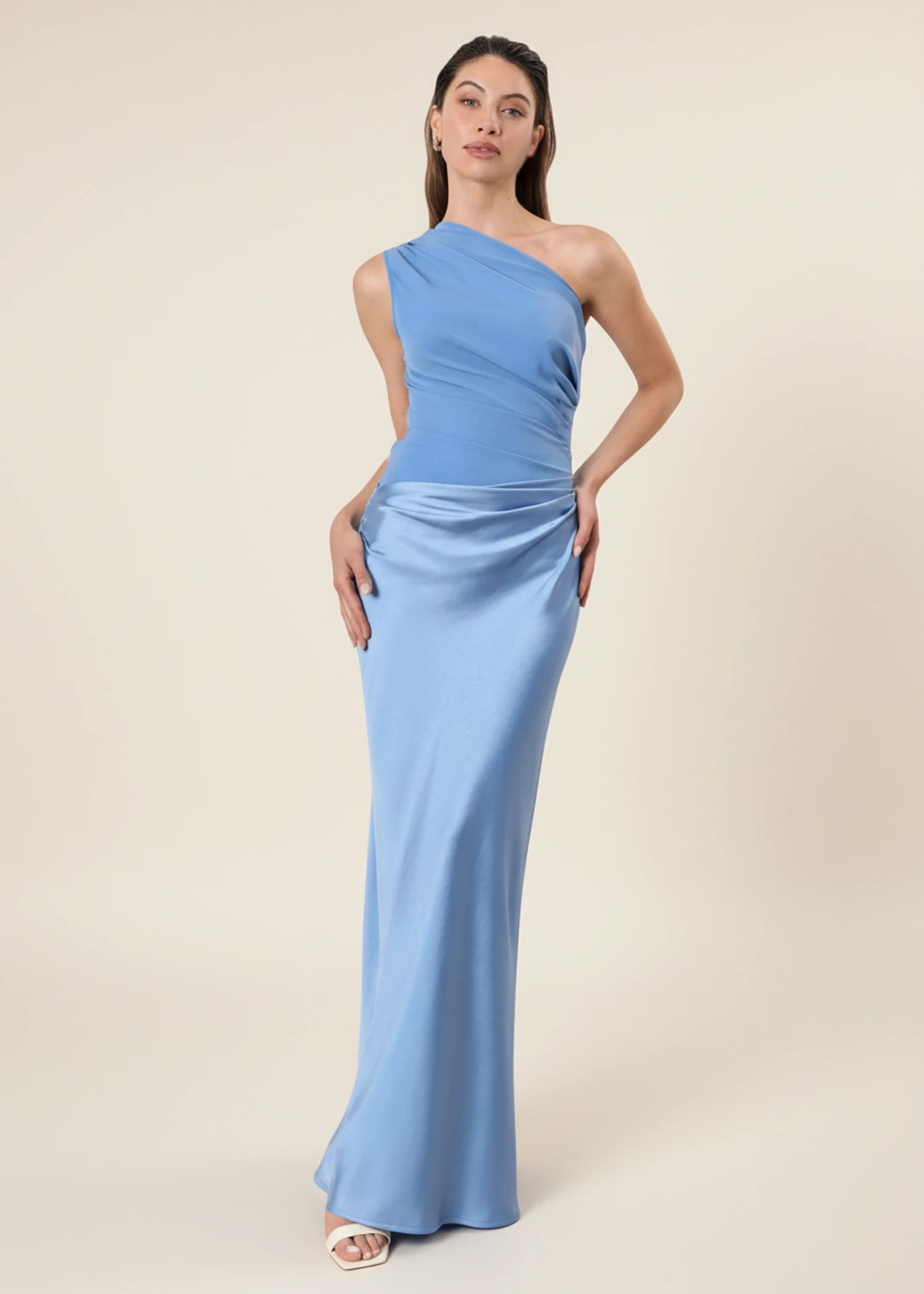 Women's One Shoulder Evening Maxi Dress