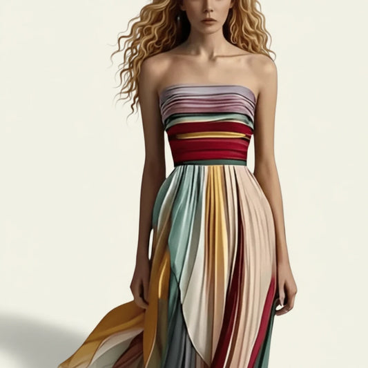 Women's Strapless Evening Maxi Dress