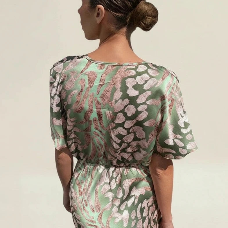 Women's V-Neck Midi Dress