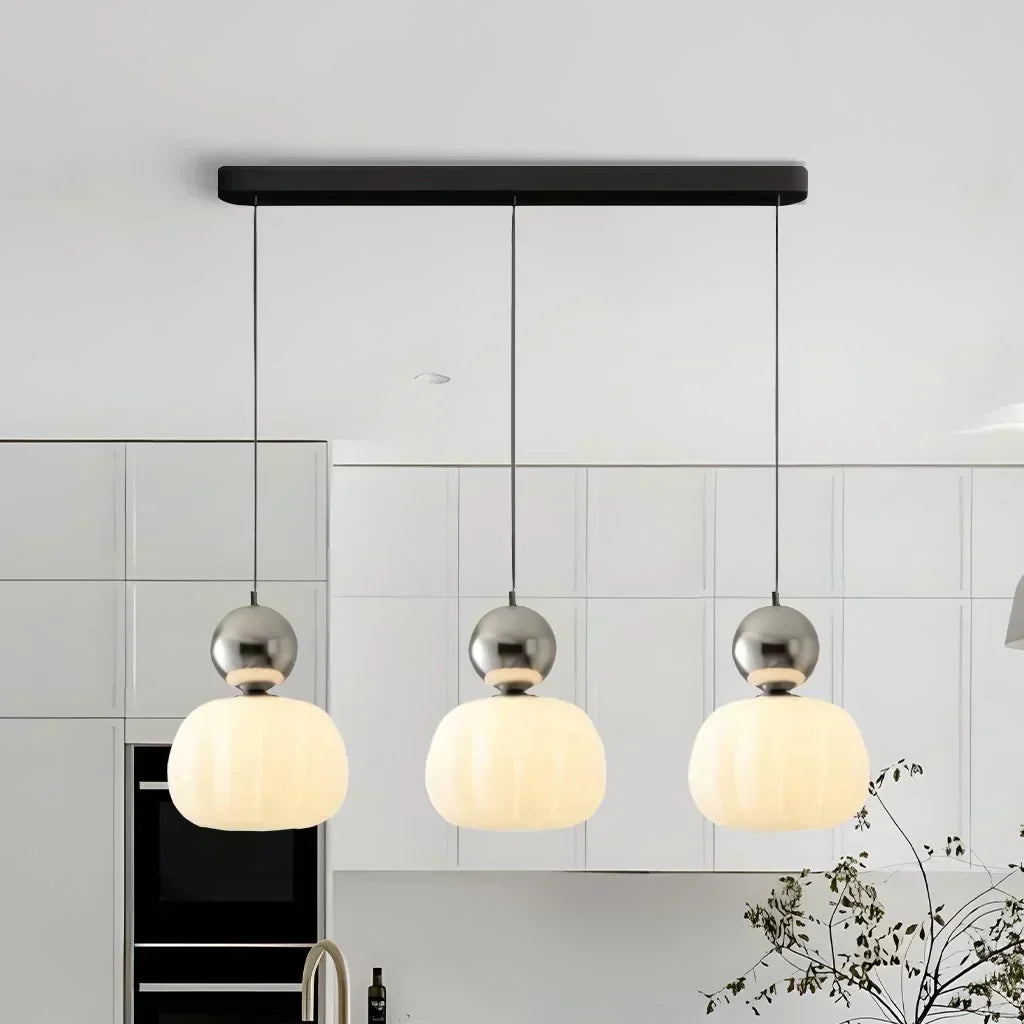 Art Deco Pendant Lamp - Cream, Bauhaus Design