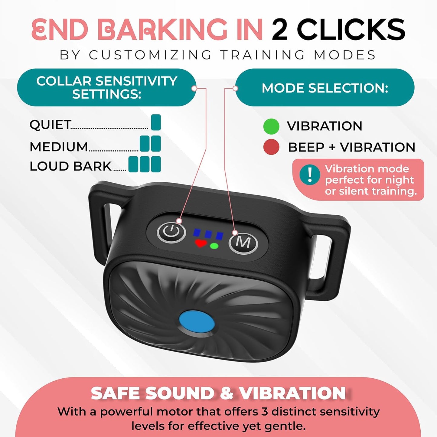 BarkEase | Gentle Training Collar for Small Dogs