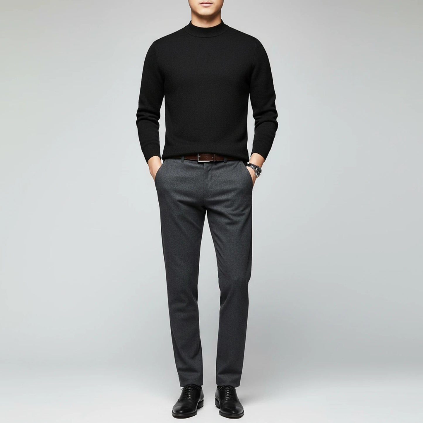 Men's Mock Neck Sweater