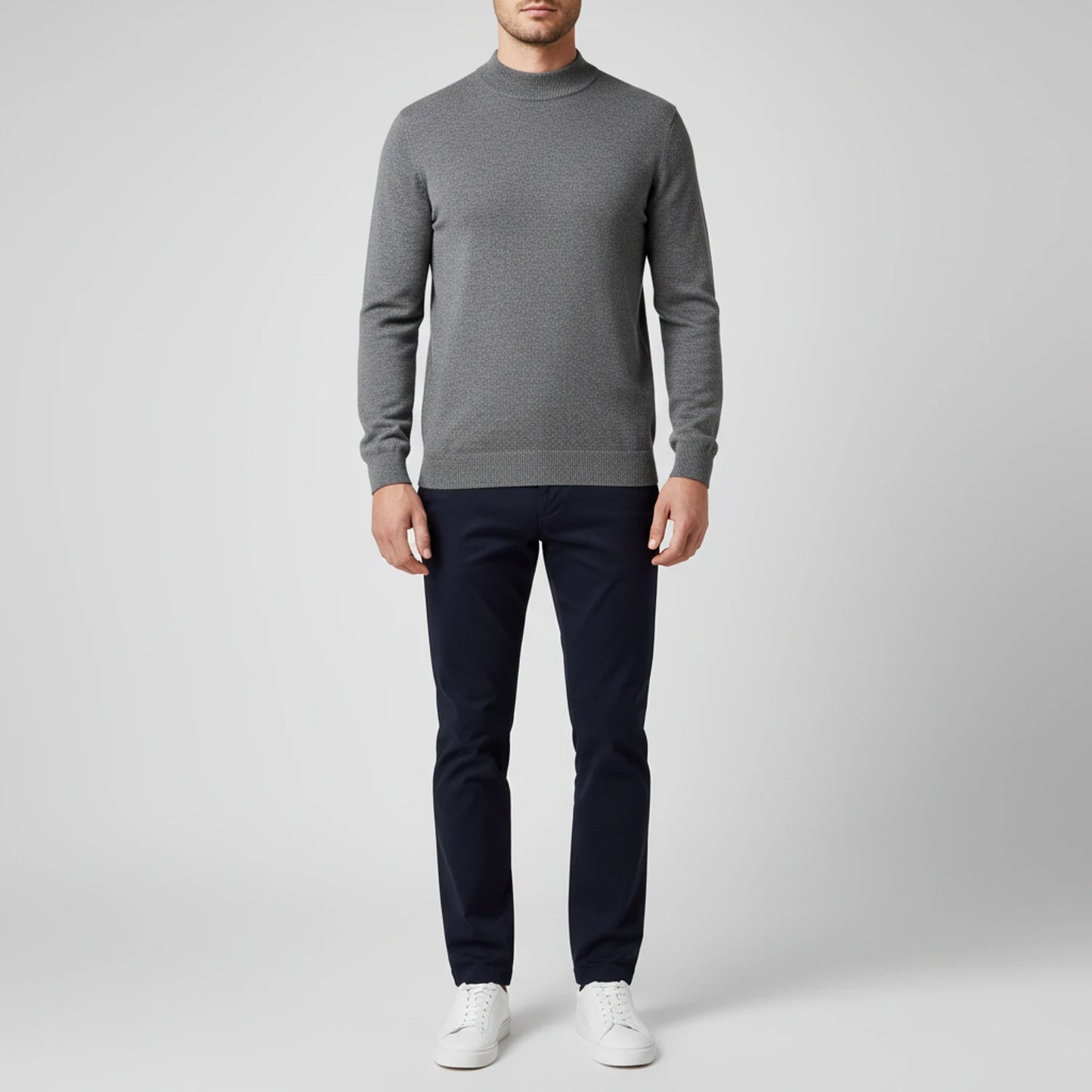 Men's Mock Neck Sweater