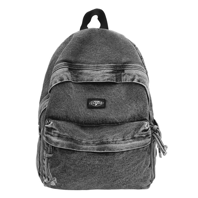 Casual Denim School Backpack