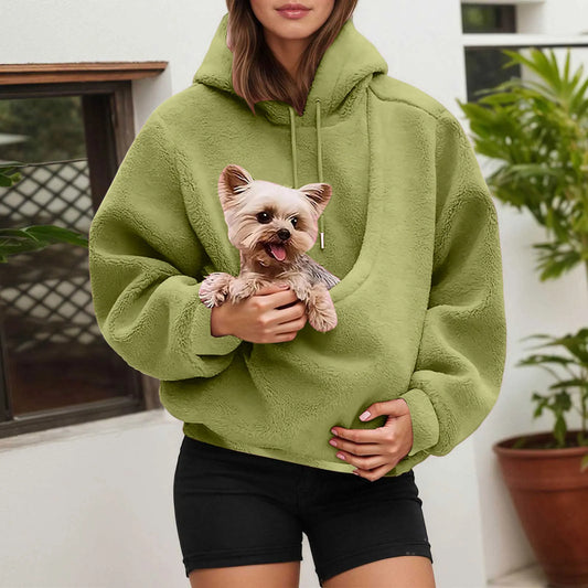 Cat Lovers Hoodie with Kangaroo Pet Carrier Pocket