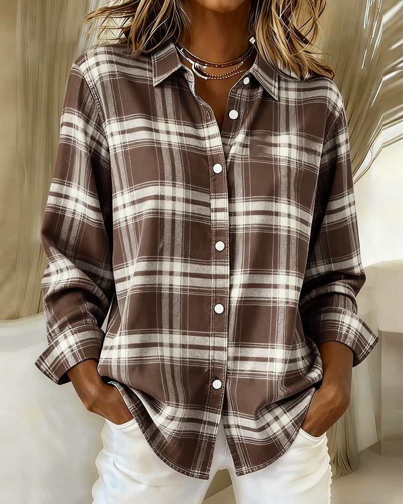 Closora | Checked Pattern and Notched Lapel
