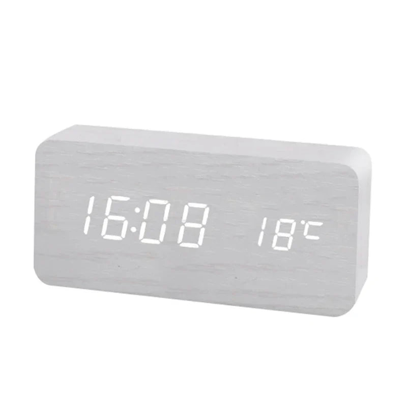 Closora | Digital Wooden Alarm Clock | LED Display, Silent Operation