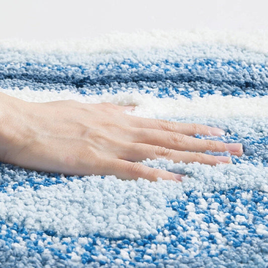 Closora | Seaside Footprint Pattern Bath Mat