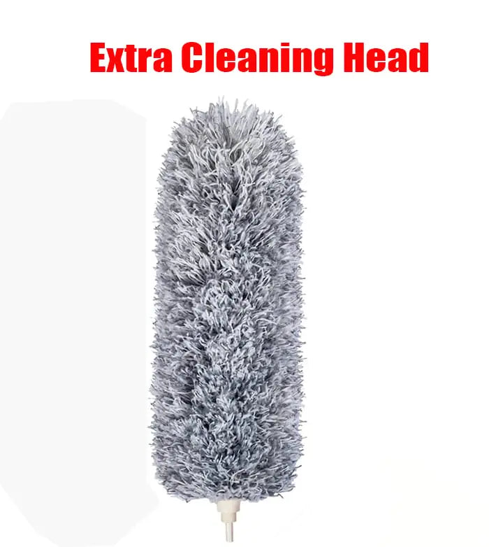 Closora | Telescopic Dust Duster with Extra Long Microfiber Head (Free 3 Replacement Cleaning Heads)