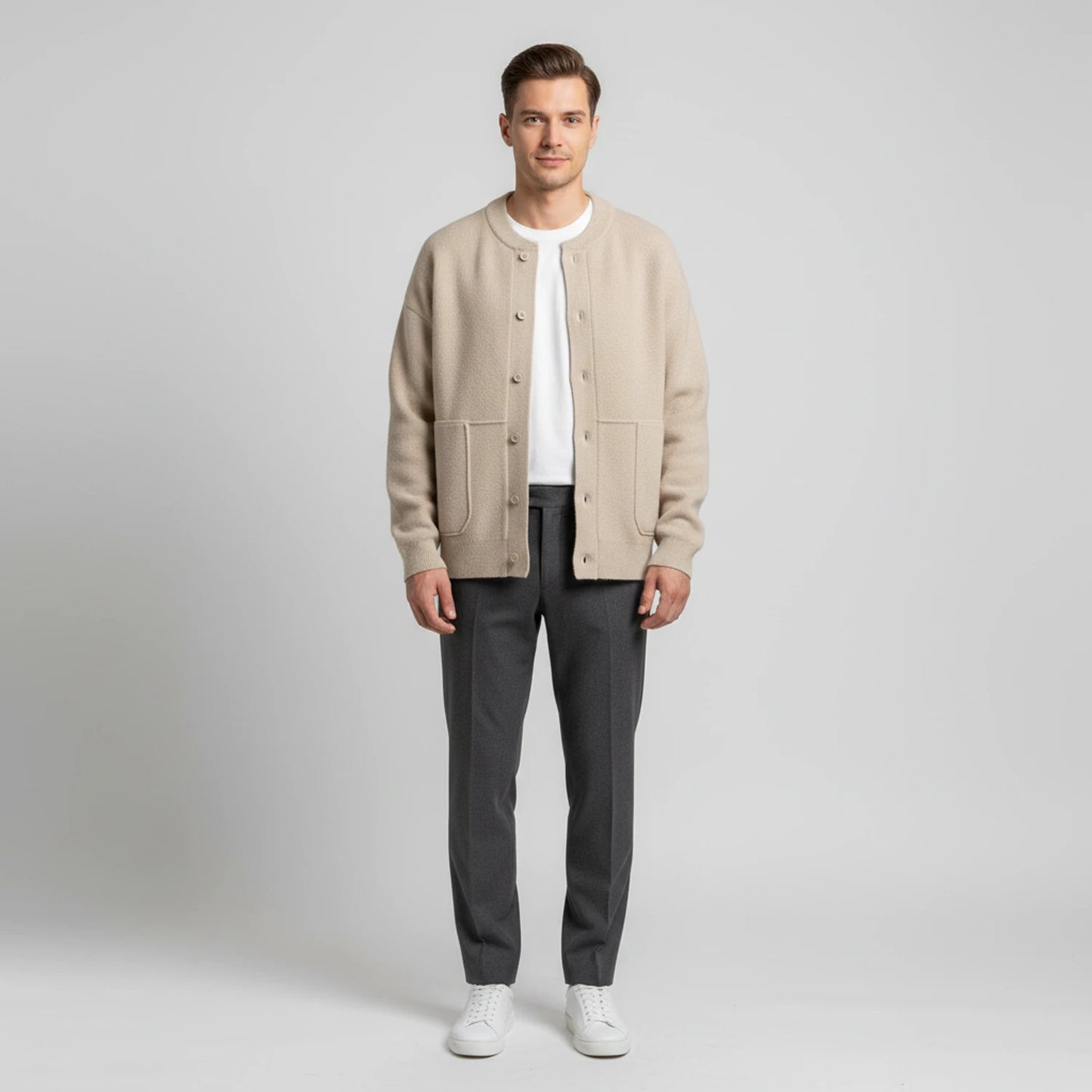 Men's Button-Front Casual Cardigan
