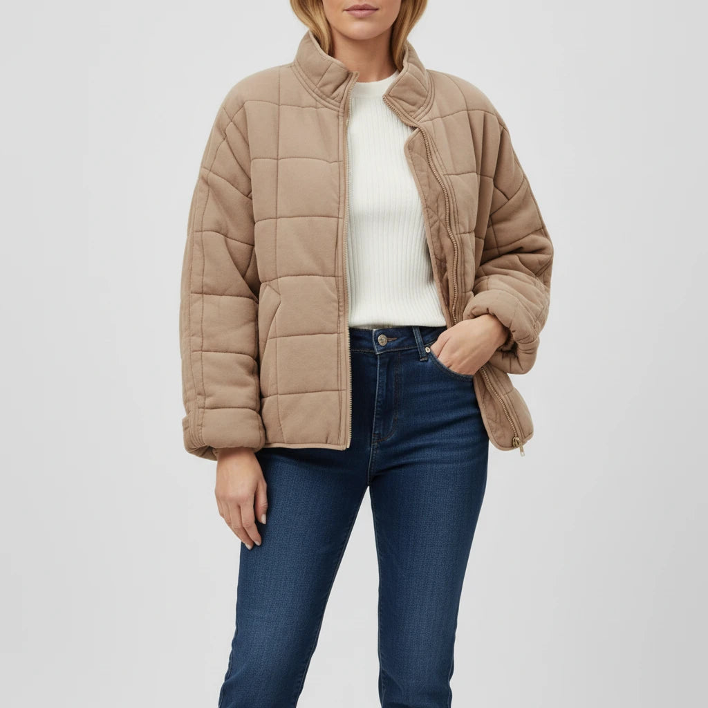 Women's Quilted Bomber Jacket