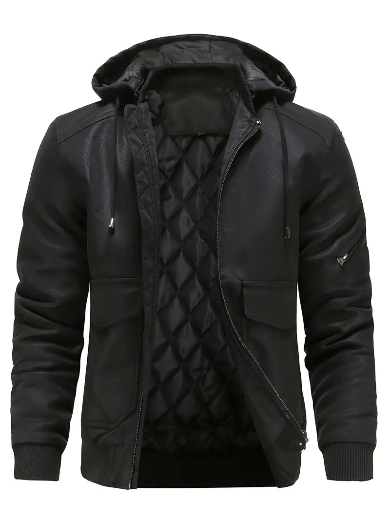 Men's Hooded Bomber Jacket - Image 3