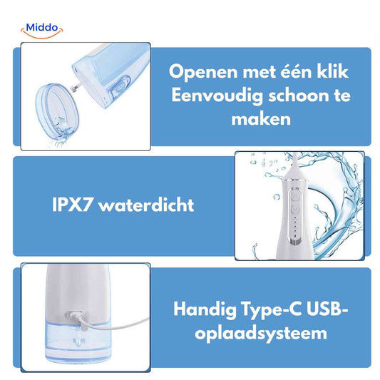 Flosso™ Waterflosser | Wireless, Compact and Effective Cleaning