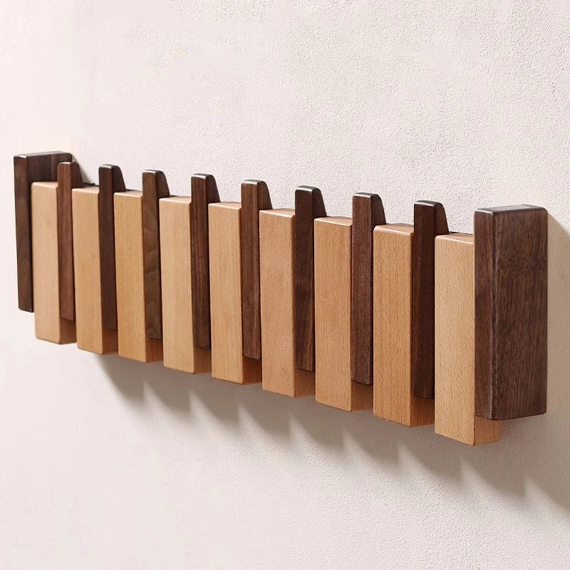 Handmade Coat Rack in Piano Design - Elegant Wall Solution