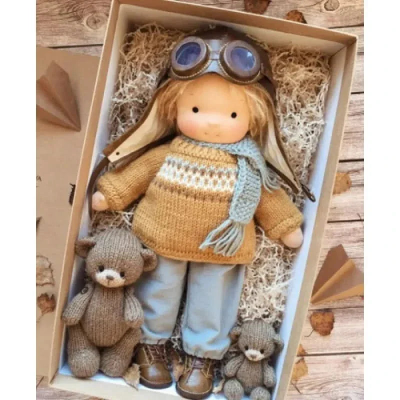 Handmade Cotton Plush Doll – Waldorf Style Elise Toy