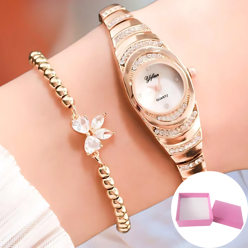 Jewelance™ ElegantWatch: Elegant Modern Women's Watch with Gift Box