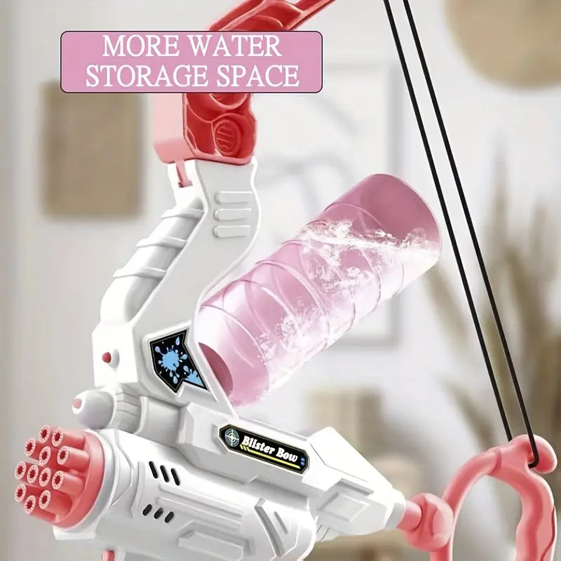 Kids Outdoor 2-in-1 Bow Bubble Machine Water Blaster Toy