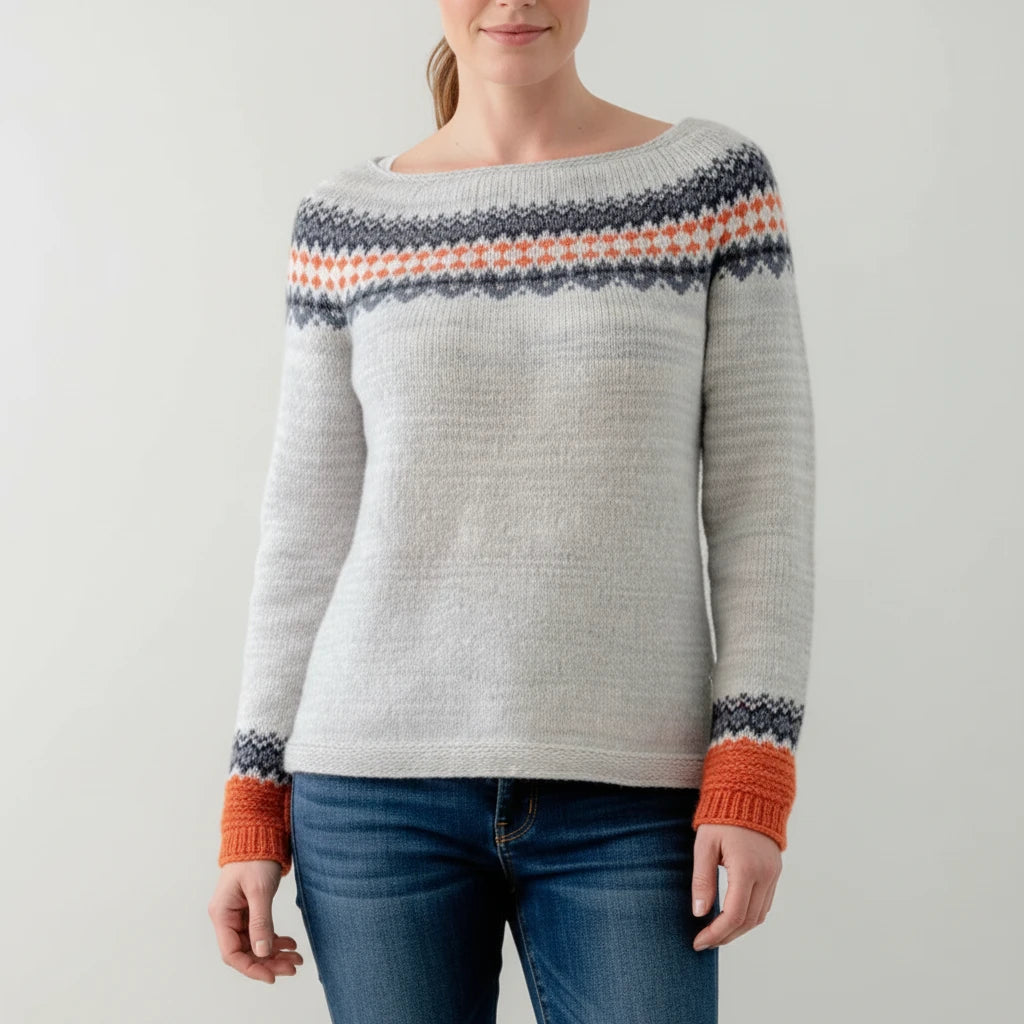 Women's Printed Crewneck Sweater