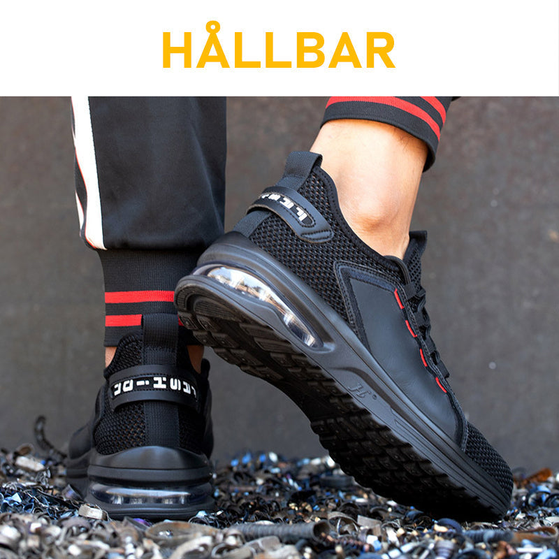 Men's Breathable Safety Shoes with Steel Toe and Sole