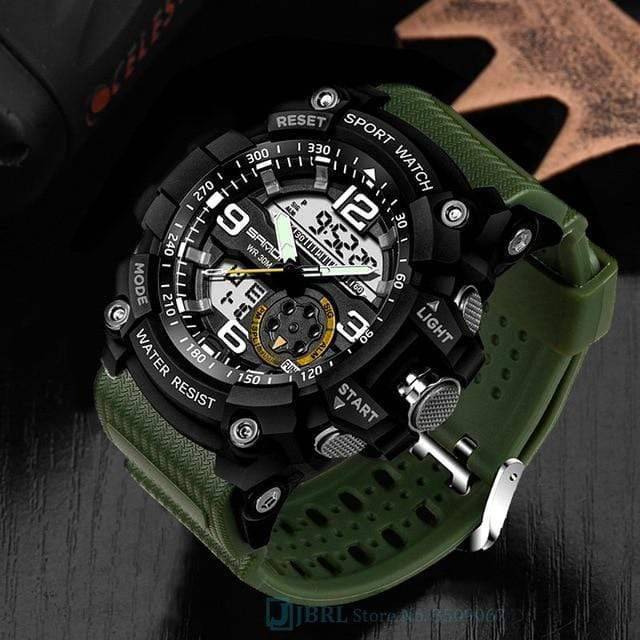 Men's Durable Outdoor Sport Dual Display Watch