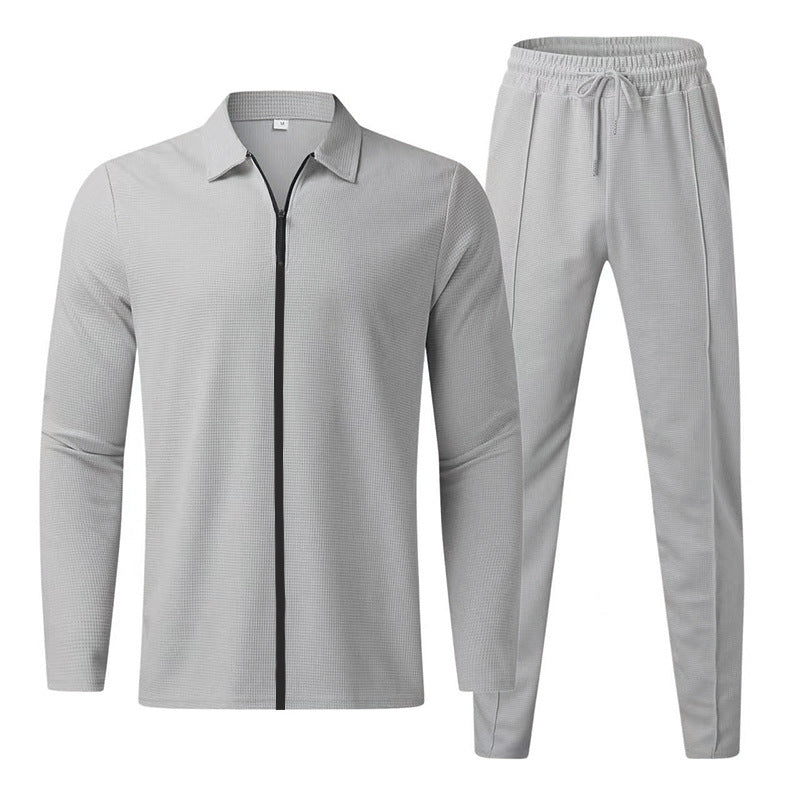 Men's Tracksuit with Modern Zipper and Elastic Waistband Closora