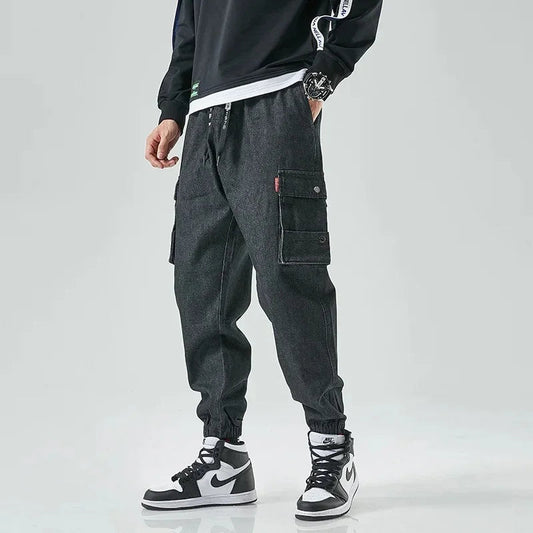 Image of Men's Cargo Denim Jogger Pants