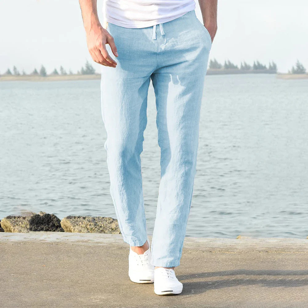 Image of Men's Drawstring Straight Leg Casual Pants