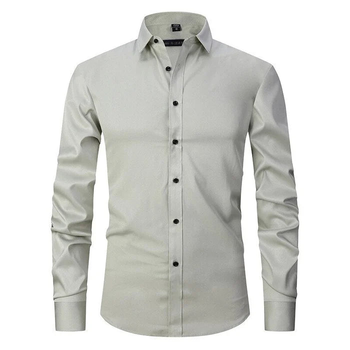 Image of Men's Long-Sleeve Button-Down Dress Shirt