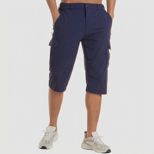 Image of Men's Multi-Pocket Cargo Capri Shorts