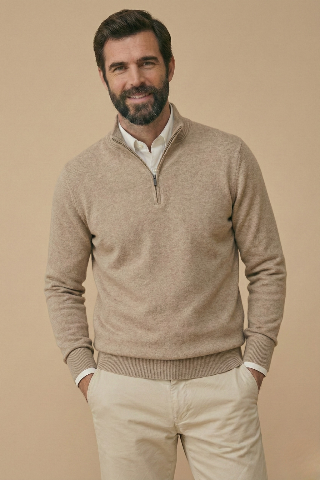 Image of Men's Quarter-Zip Regular Fit Sweater