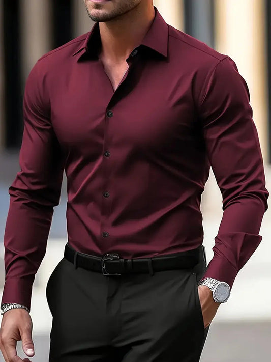 Image of Men's Slim-Fit Dress Shirt
