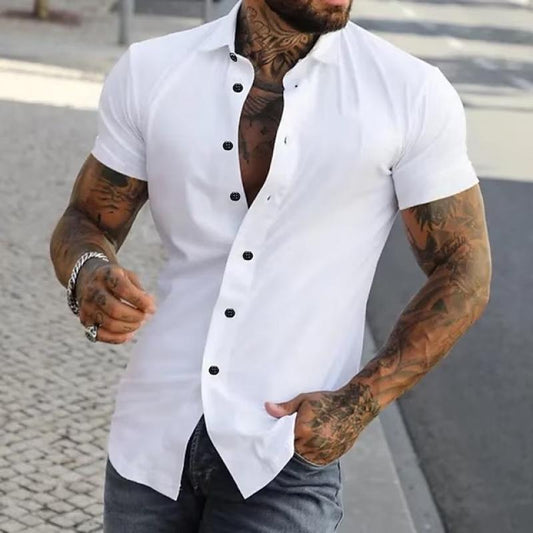 Image of Men's Slim-Fit Short Sleeve Shirt