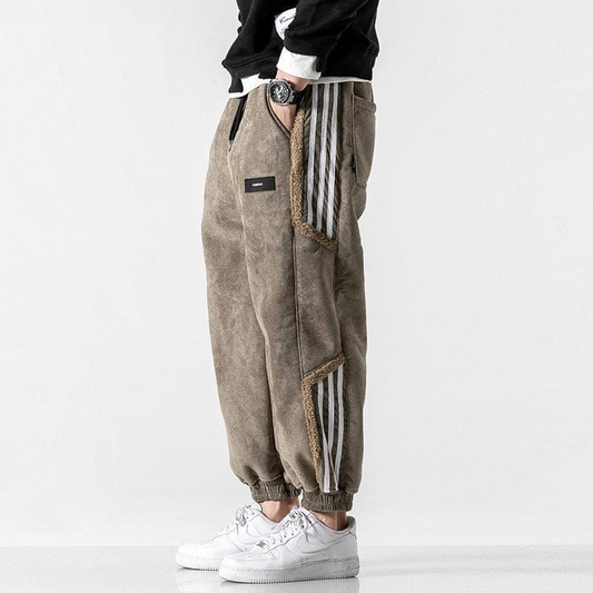 Image of Men's Striped Drawstring Jogger Pants