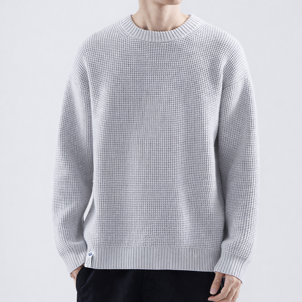 Image of Men's Textured Crew Neck Sweater