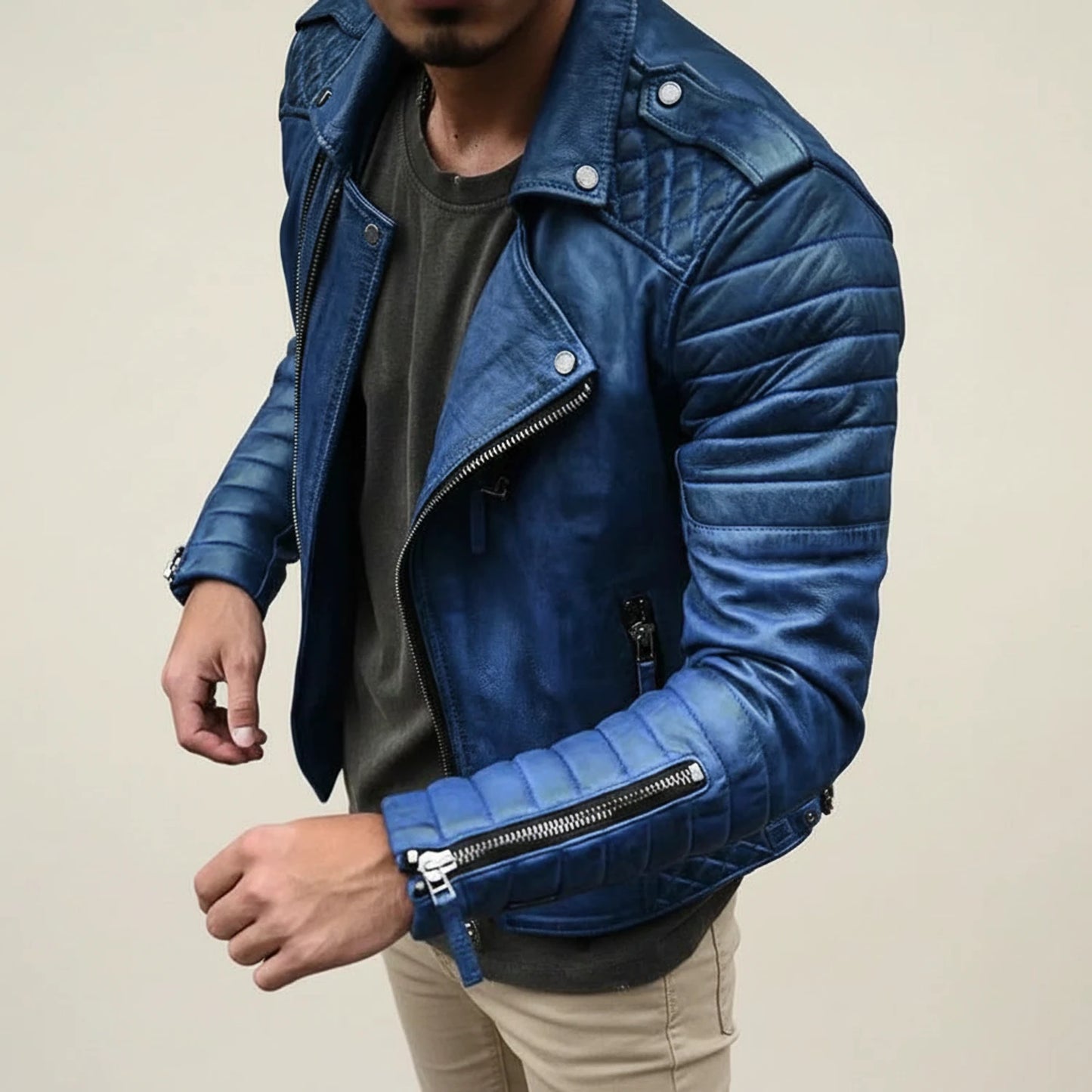 Men's Classic Biker Jacket