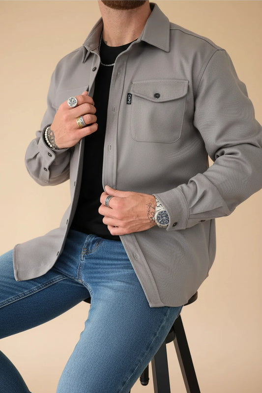 Men's Button-Down Collared Jacket
