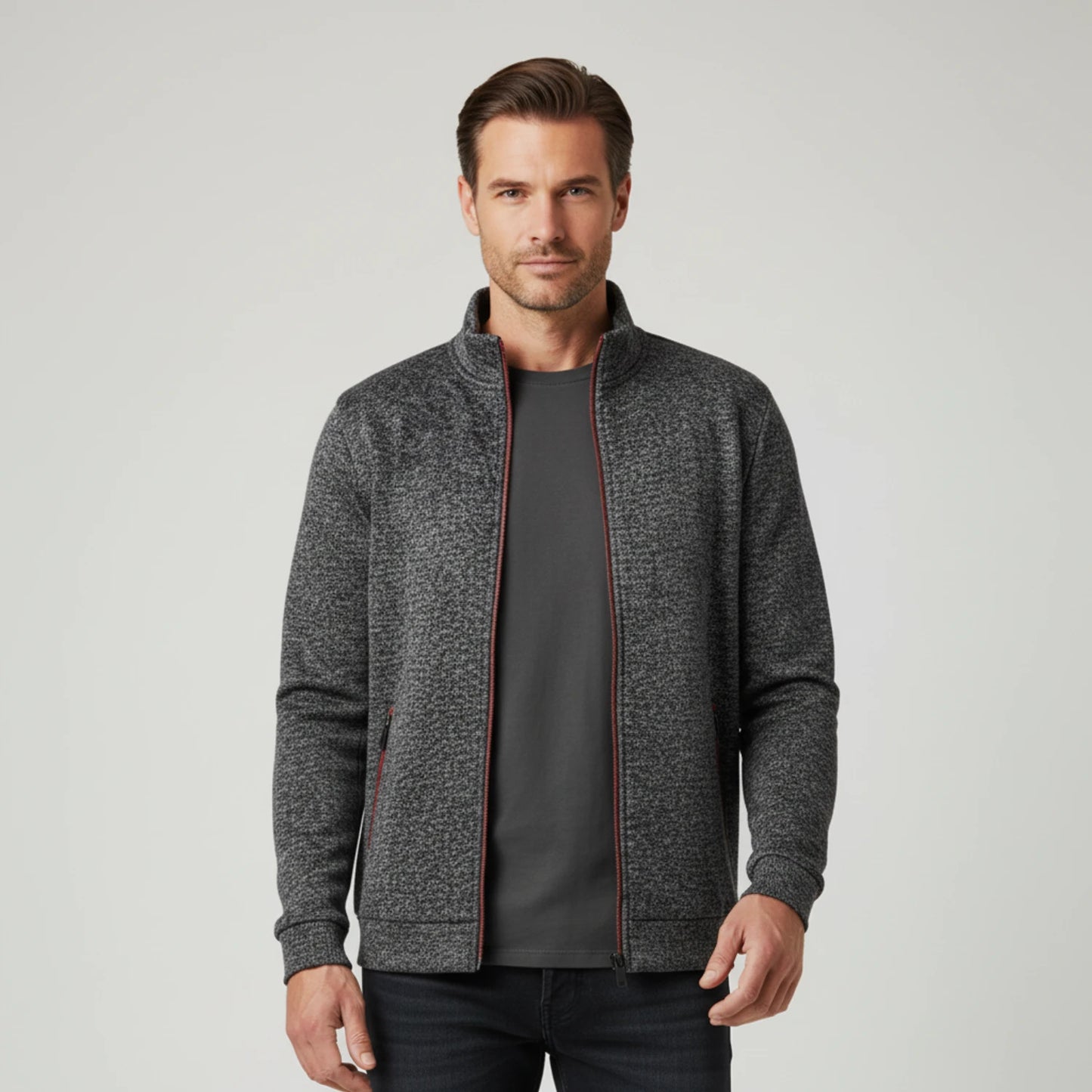 Men's Full Zip Sweater Jacket image