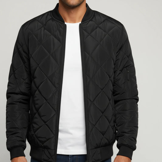 Men's Quilted Bomber Jacket image