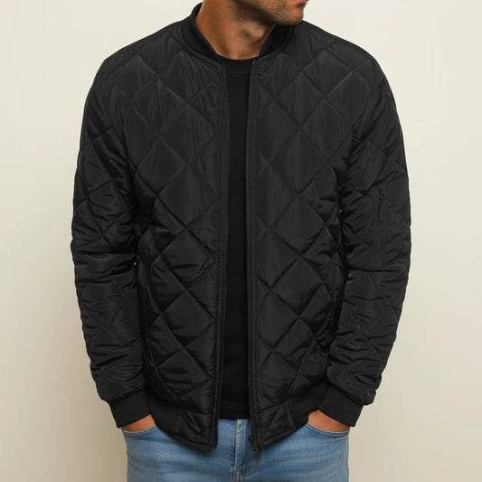 Men's Classic Quilted Bomber Jacket