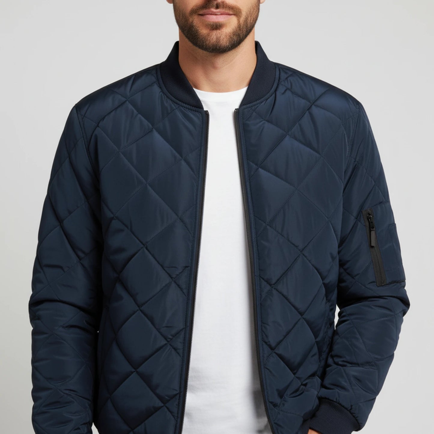 Men's Quilted Bomber Jacket image