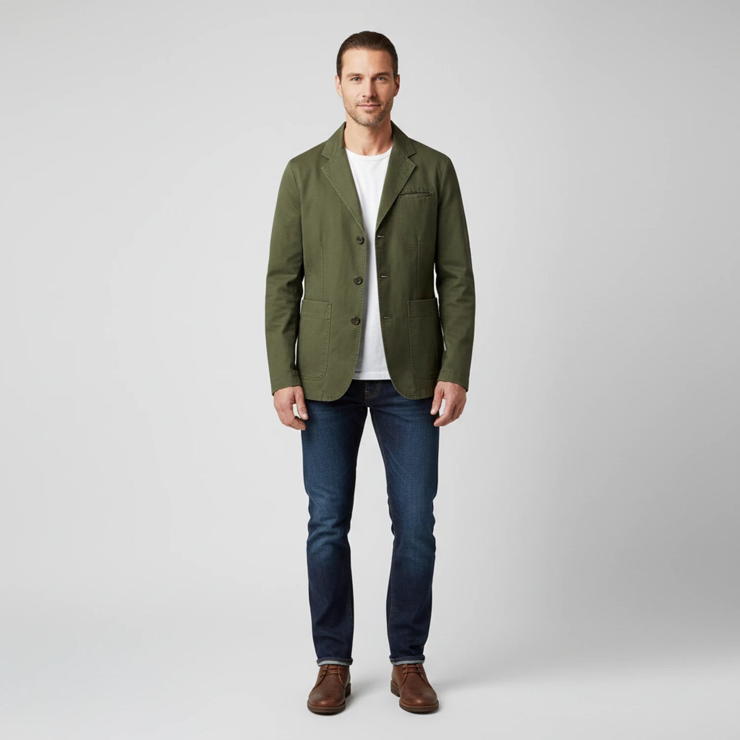 Men's Three-Button Casual Blazer
